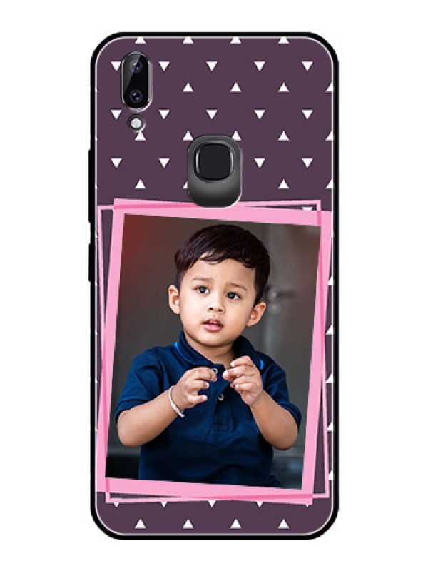 Custom Vivo Y83 Pro Custom Glass Mobile Case  - Triangle Pattern Dotted Design