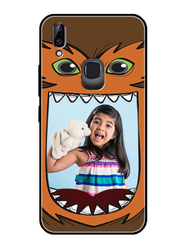 Custom Vivo Y83 Pro Photo Printing on Glass Case  - Owl Monster Back Case Design
