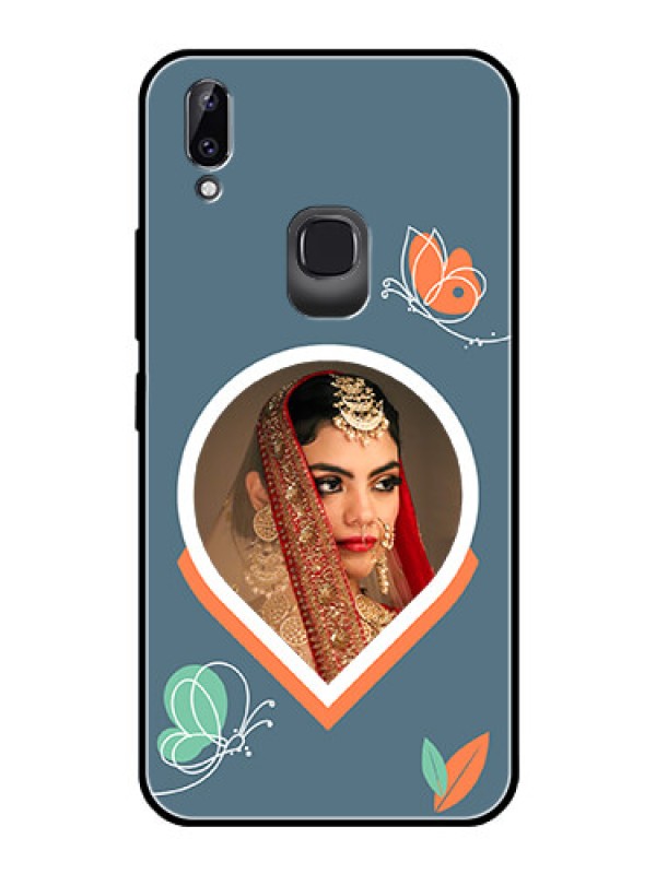 Custom Vivo Y83 Pro Custom Glass Mobile Case - Droplet Butterflies Design