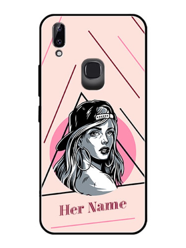 Custom Vivo Y83 Pro Personalized Glass Phone Case - Rockstar Girl Design