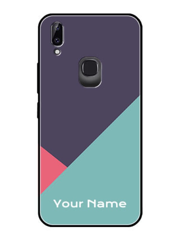 Custom Vivo Y83 Pro Custom Glass Mobile Case - Tri Color abstract Design