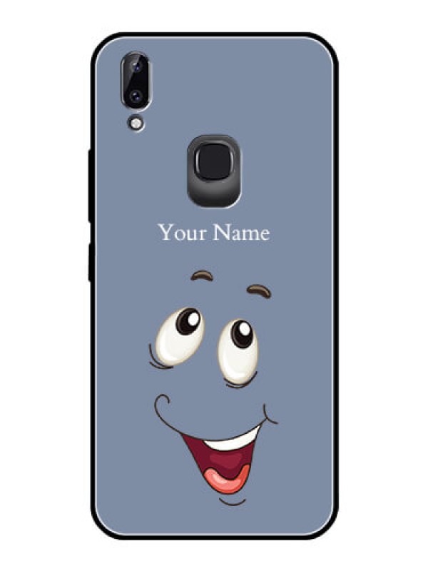 Custom Vivo Y83 Pro Photo Printing on Glass Case - Laughing Cartoon Face Design