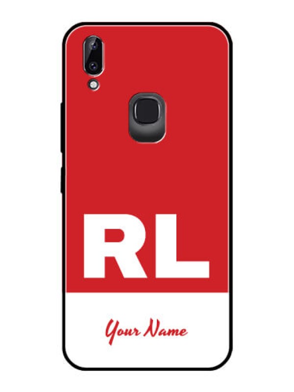 Custom Vivo Y83 Pro Personalized Glass Phone Case - dual tone custom text Design