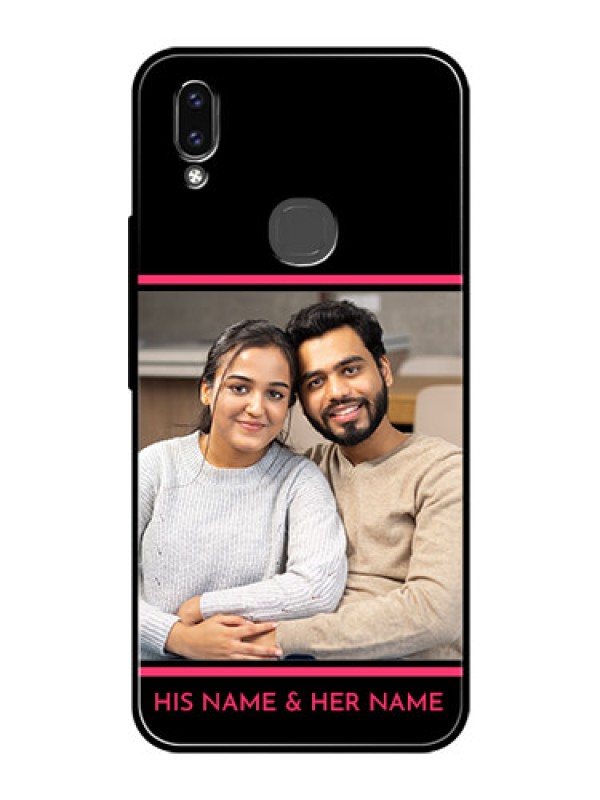 Custom Vivo Y85 Custom Glass Mobile Case - with Add Text Design