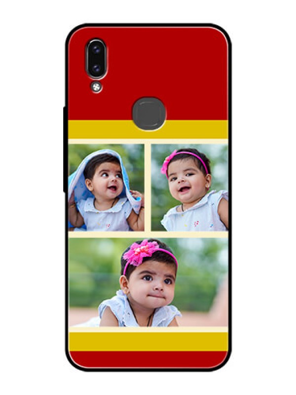 Custom Vivo Y85 Custom Glass Mobile Case - Multiple Pic Upload Design