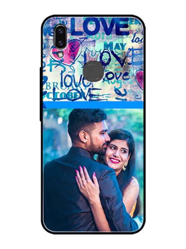 Custom Vivo Y85 Custom Glass Mobile Case - Colorful Love Design
