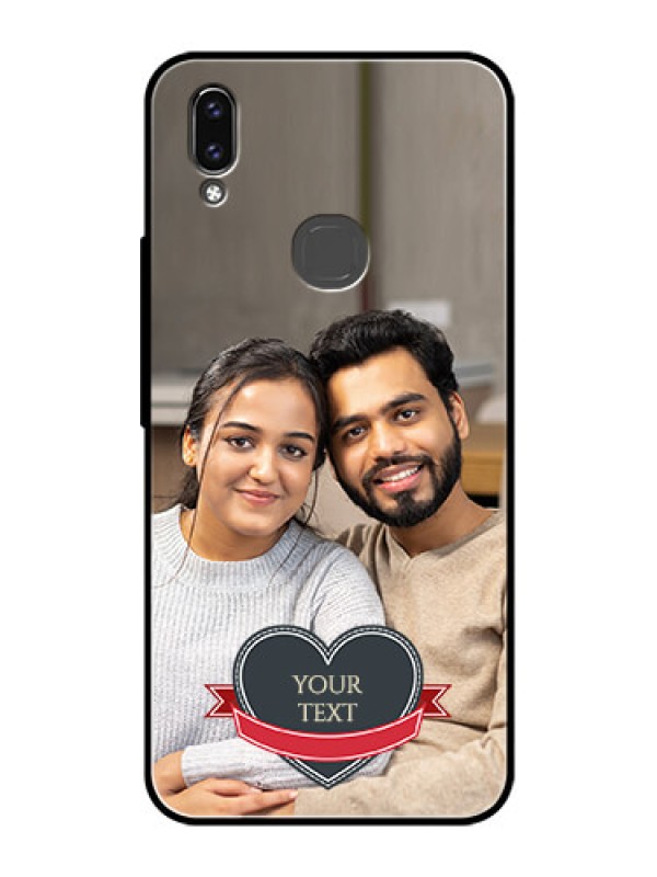 Custom Vivo Y85 Custom Glass Phone Case - Just Married Couple Design