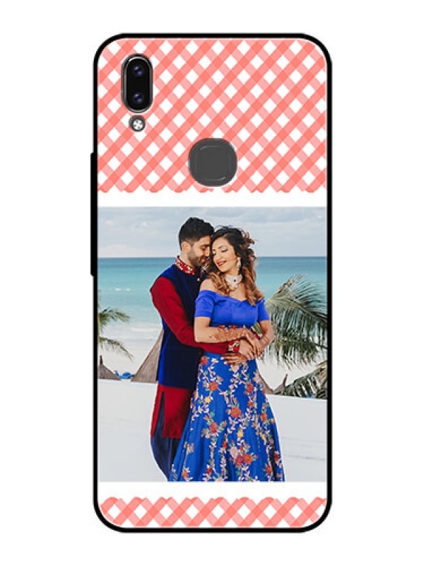 Custom Vivo Y85 Personalized Glass Phone Case - Pink Pattern Design