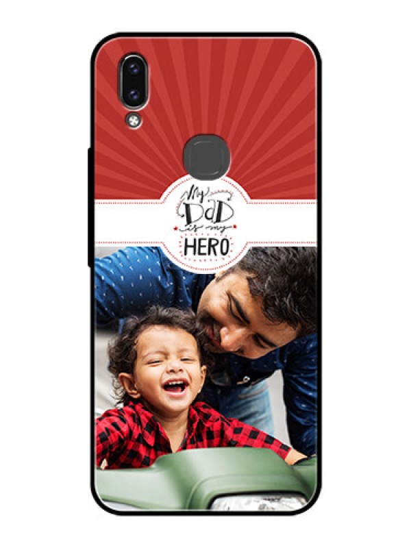 Custom Vivo Y85 Photo Printing on Glass Case - My Dad Hero Design