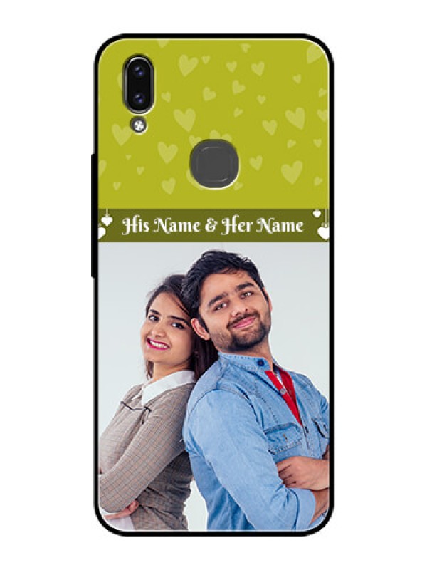 Custom Vivo Y85 Custom Glass Phone Case - You & Me Heart Design