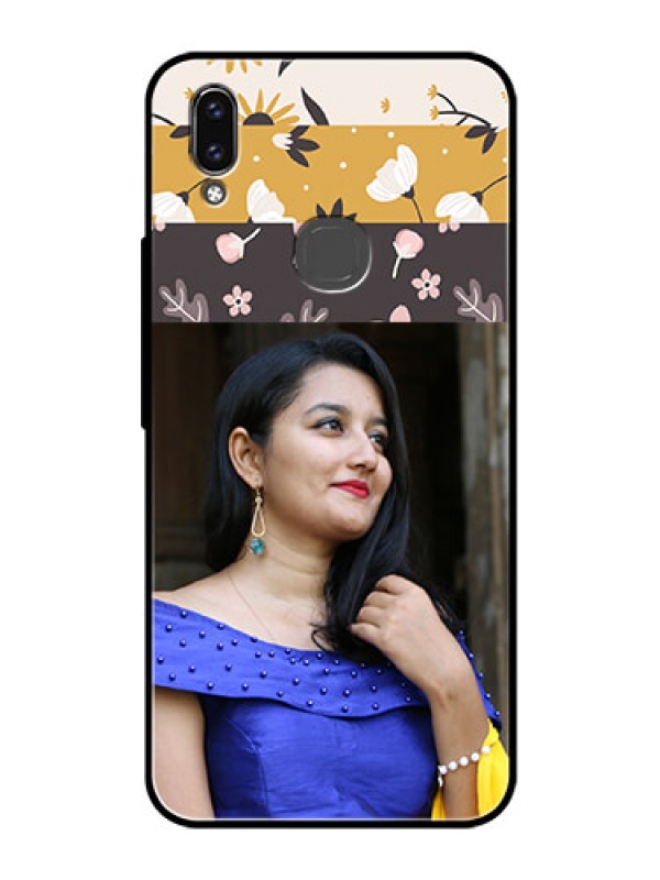 Custom Vivo Y85 Custom Glass Phone Case - Stylish Floral Design