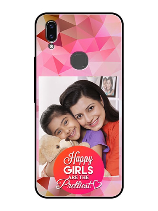 Custom Vivo Y85 Photo Printing on Glass Case - Abstract Triangle Design
