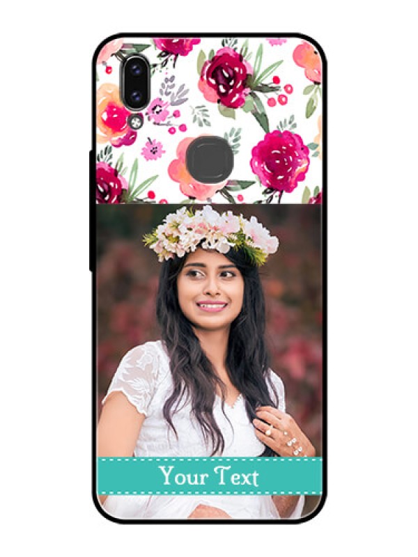 Custom Vivo Y85 Custom Glass Phone Case - Watercolor Floral Design