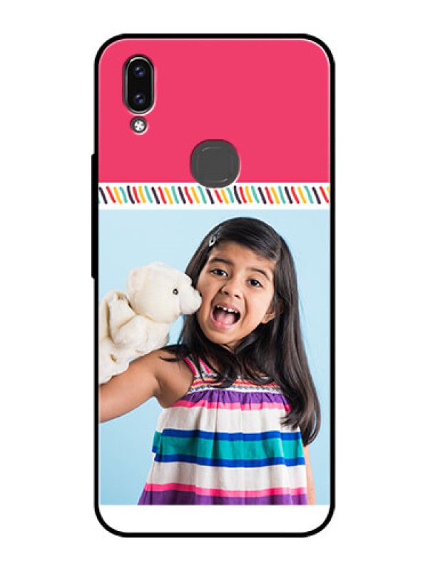 Custom Vivo Y85 Personalized Glass Phone Case - Line art design