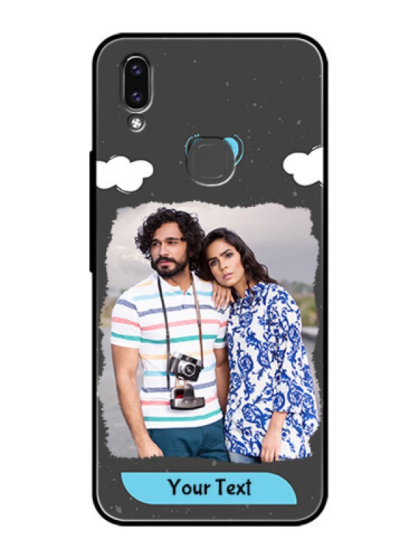 Custom Vivo Y85 Custom Glass Phone Case - Splashes with love doodles Design