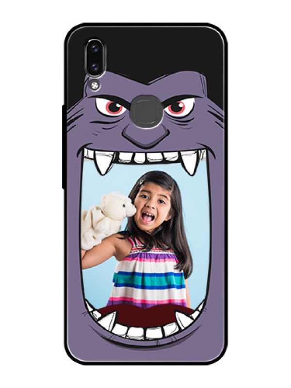 Custom Vivo Y85 Custom Glass Phone Case - Angry Monster Design