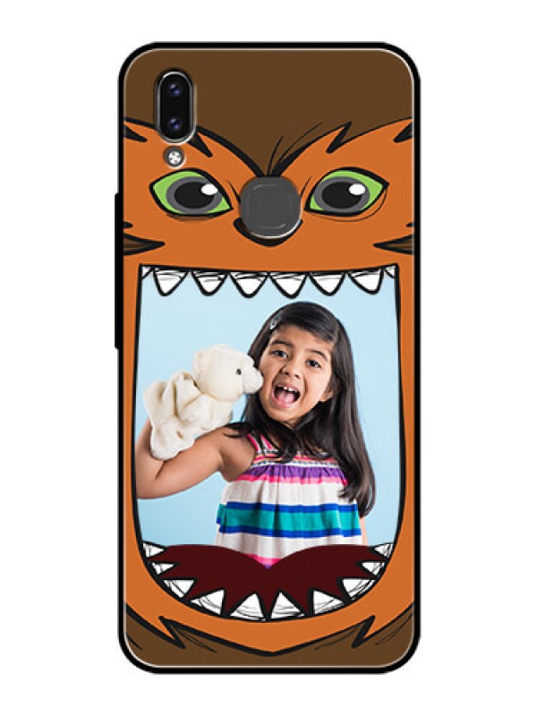 Custom Vivo Y85 Photo Printing on Glass Case - Owl Monster Back Case Design