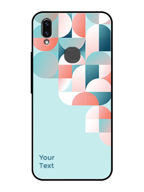 Custom Vivo Y85 Custom Glass Phone Case - Stylish Semi-circle Pattern Design