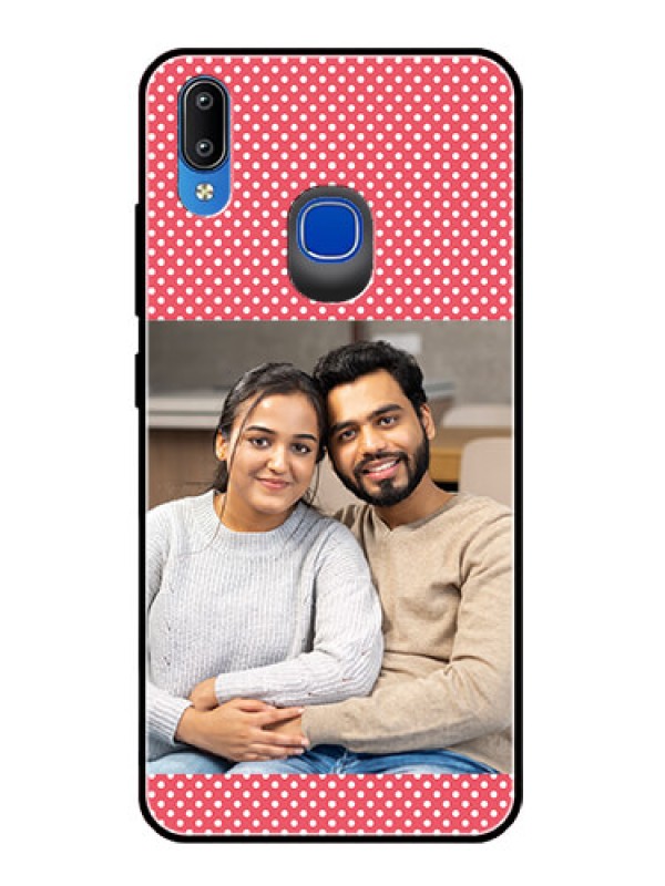Custom Vivo Y91 Custom Glass Phone Case  - White Dotted Design