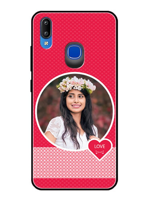 Custom Vivo Y91 Personalised Glass Phone Case  - Pink Pattern Design