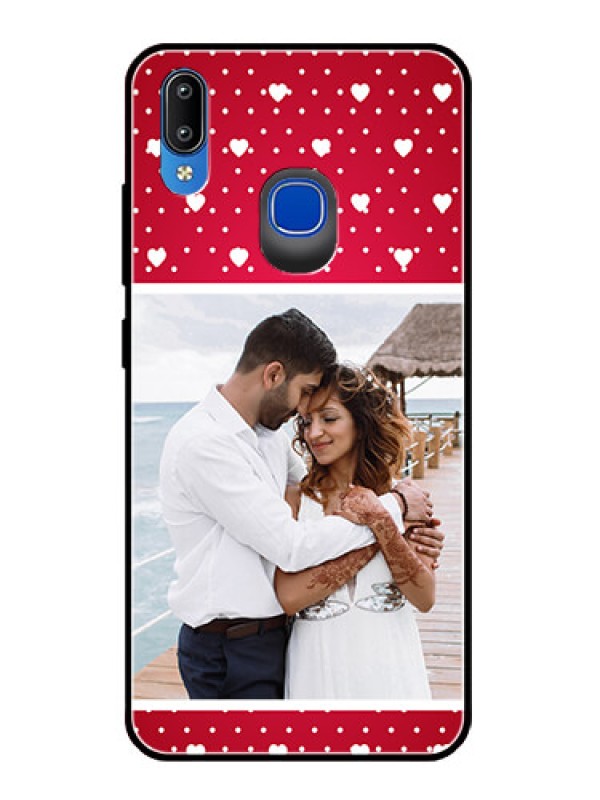 Custom Vivo Y91 Photo Printing on Glass Case  - Hearts Mobile Case Design