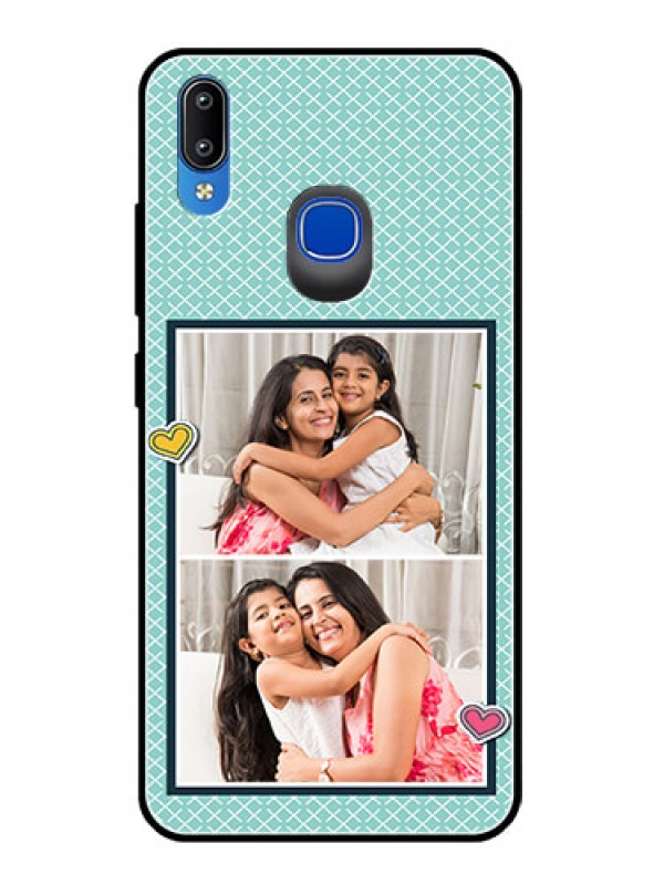 Custom Vivo Y91 Custom Glass Phone Case  - 2 Image Holder with Pattern Design