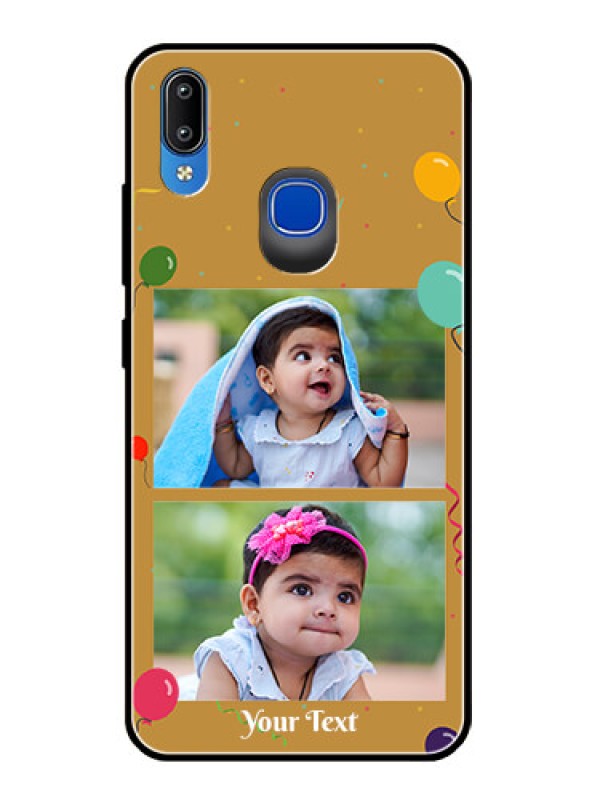 Custom Vivo Y91 Personalized Glass Phone Case  - Image Holder with Birthday Celebrations Design