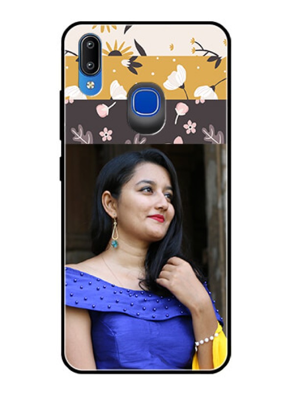 Custom Vivo Y91 Custom Glass Phone Case  - Stylish Floral Design