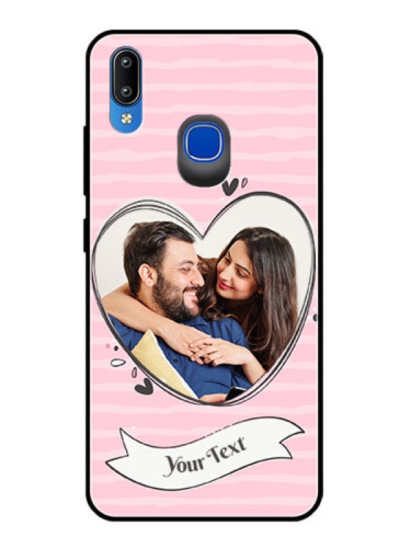 Custom Vivo Y91 Custom Glass Phone Case  - Vintage Heart Design