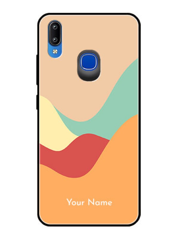 Custom Vivo Y91 Personalized Glass Phone Case - Ocean Waves Multi-colour Design