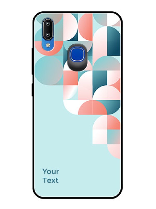 Custom Vivo Y91 Custom Glass Phone Case - Stylish Semi-circle Pattern Design