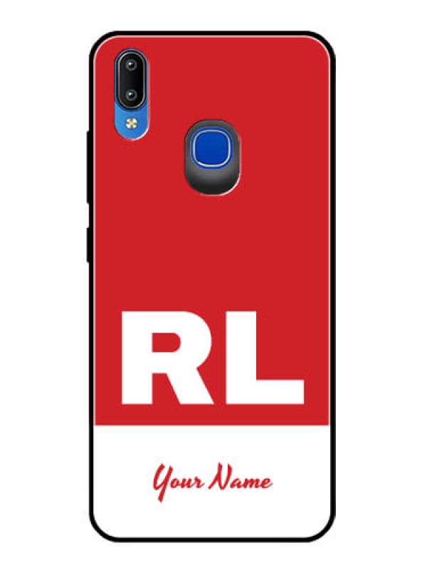 Custom Vivo Y91 Personalized Glass Phone Case - dual tone custom text Design