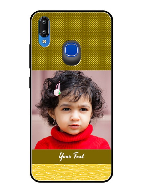 Custom Vivo Y93 Custom Glass Phone Case  - Simple Green Color Design