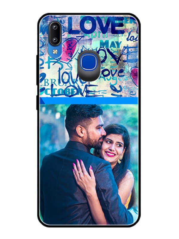 Custom Vivo Y93 Custom Glass Mobile Case  - Colorful Love Design