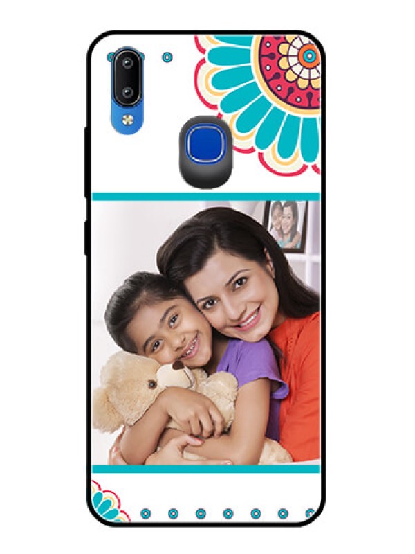 Custom Vivo Y93 Custom Glass Phone Case  - Flower Design