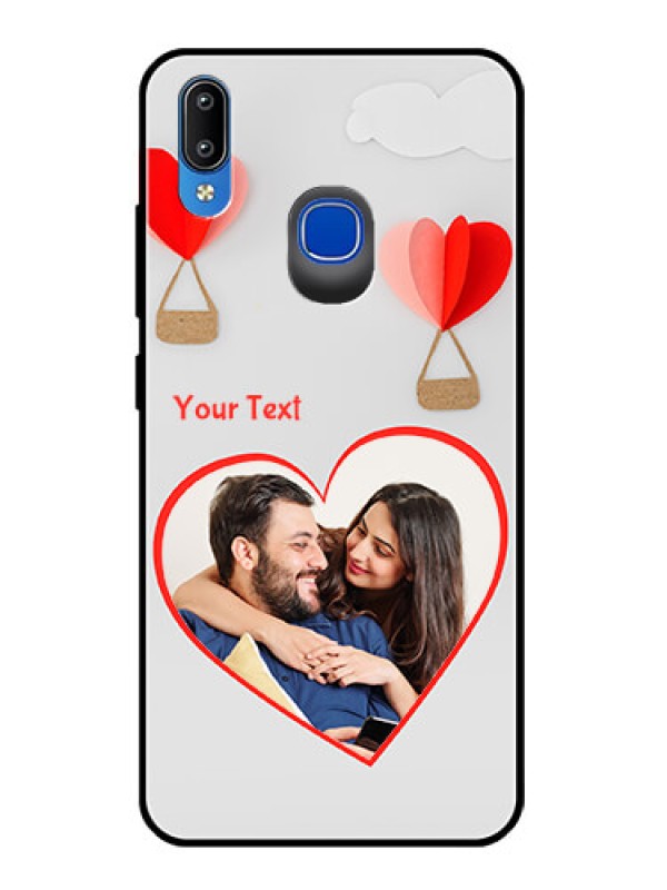 Custom Vivo Y93 Custom Glass Mobile Case  - Parachute Love Design