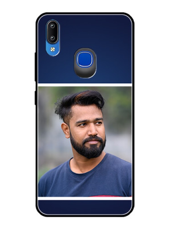 Custom Vivo Y93 Personalized Glass Phone Case  - Simple Royal Blue Design