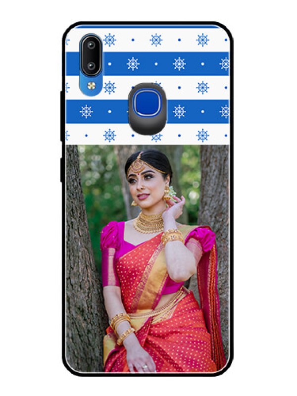 Custom Vivo Y93 Photo Printing on Glass Case  - Snow Pattern Design