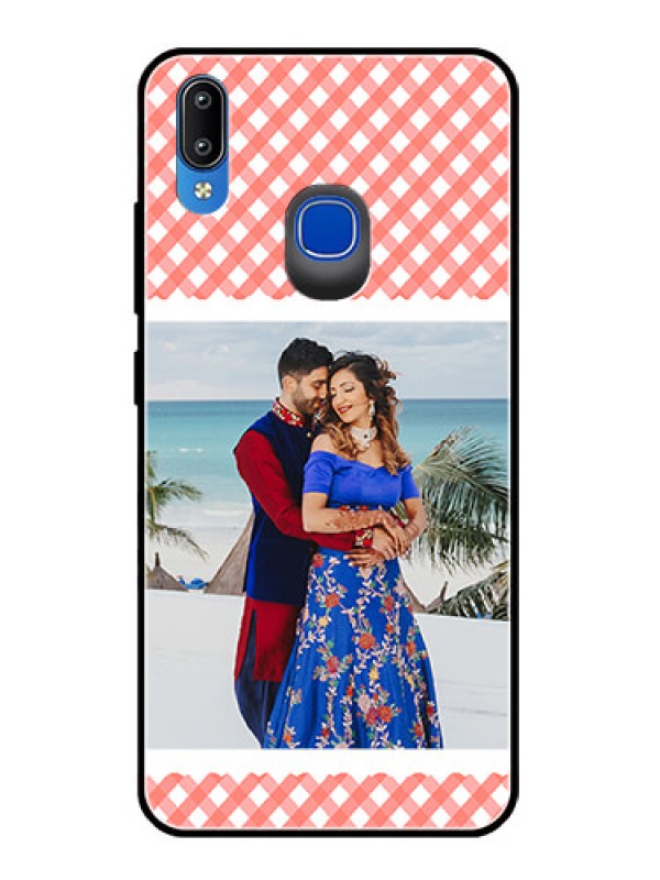 Custom Vivo Y93 Personalized Glass Phone Case  - Pink Pattern Design