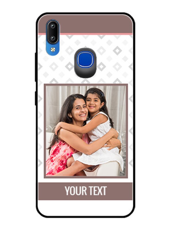 Custom Vivo Y93 Photo Printing on Glass Case  - Simple Diamond Design
