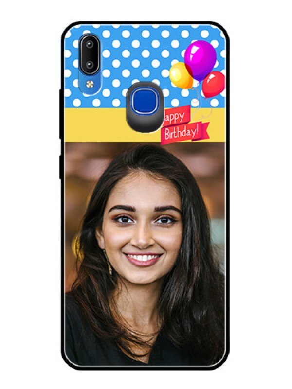 Custom Vivo Y93 Custom Glass Mobile Case  - Happy Birthday Design