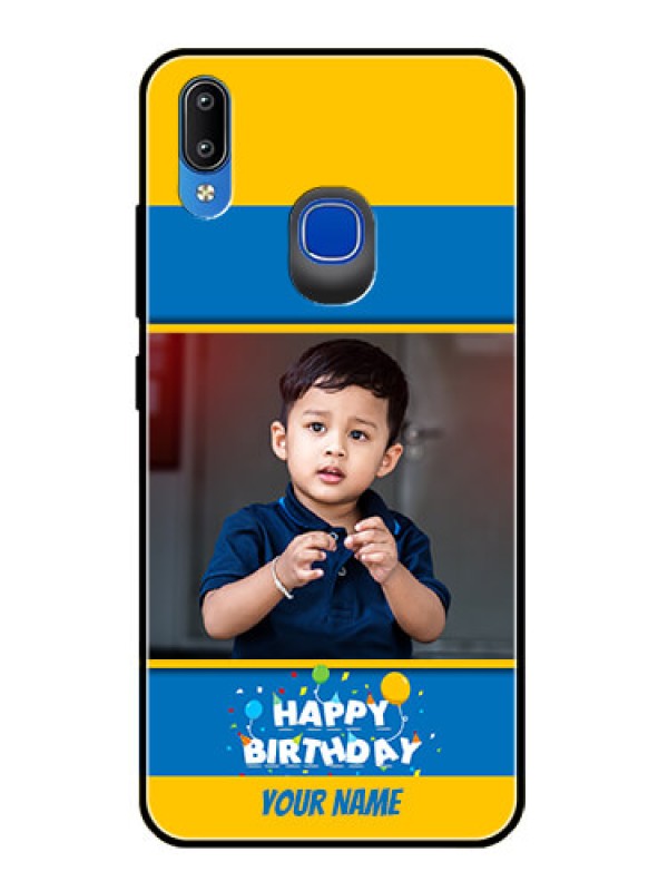 Custom Vivo Y93 Custom Glass Mobile Case  - Birthday Wishes Design