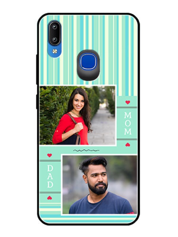 Custom Vivo Y93 Custom Glass Phone Case  - Mom & Dad Pic Design