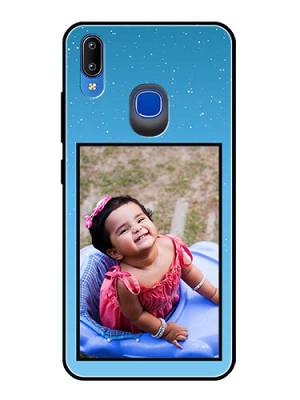 Custom Vivo Y93 Custom Glass Mobile Case  - Wave Pattern Colorful Design