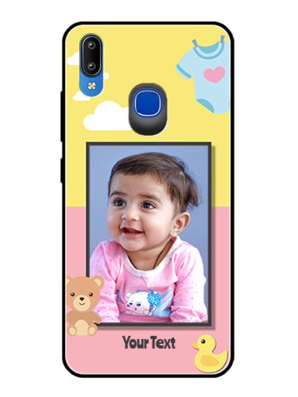 Custom Vivo Y93 Photo Printing on Glass Case  - Kids 2 Color Design