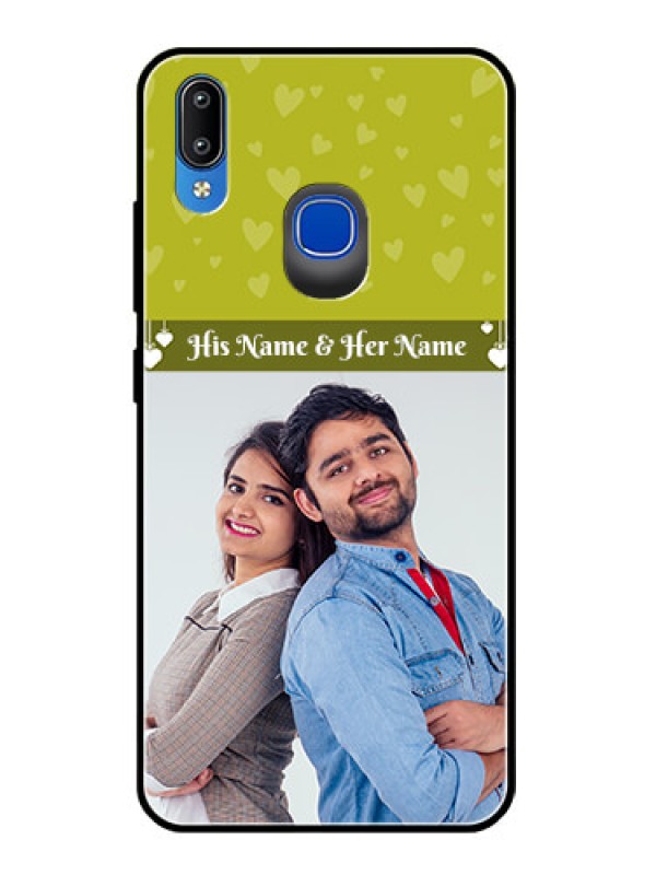 Custom Vivo Y93 Custom Glass Phone Case  - You & Me Heart Design