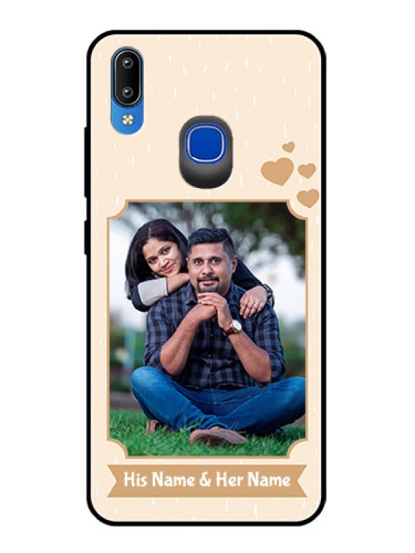 Custom Vivo Y93 Custom Glass Phone Case  - with confetti love design 