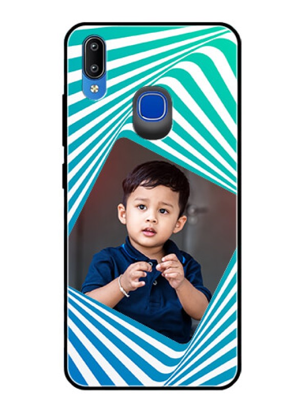 Custom Vivo Y93 Personalized Glass Phone Case  - Abstract Spiral Design