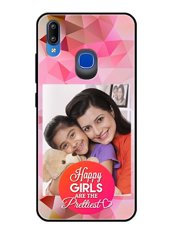 Custom Vivo Y93 Photo Printing on Glass Case  - Abstract Triangle Design