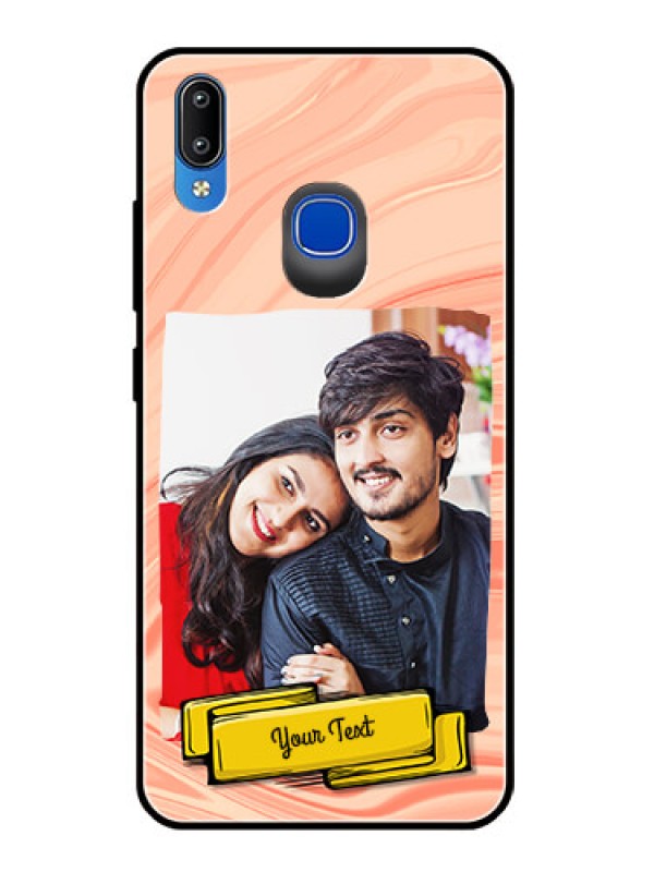 Custom Vivo Y93 Personalized Glass Phone Case  - Marble Texture Design
